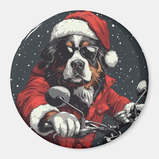 KerstBernese Mountain Dog Magneet (Voorkant)