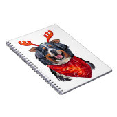 KerstBernese Mountain Dog Notitieboek (Rechterzijde)