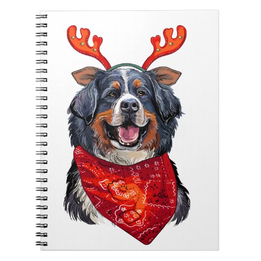 KerstBernese Mountain Dog Notitieboek (Voorkant)