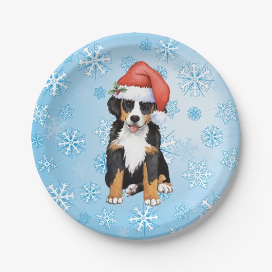 KerstBernese Mountain Dog Papieren Bordje (Voorkant)