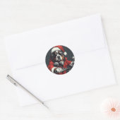 KerstBernese Mountain Dog Ronde Sticker (Envelop)