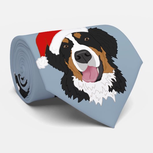 KerstBernese Mountain Dog Stropdas (Opgerold)