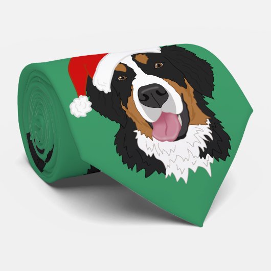 KerstBernese Mountain Dog Stropdas (Opgerold)