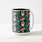 KerstBernese Mountain Dog Tweekleurige Koffiemok (Voorkant rechts)