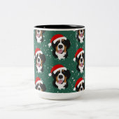 KerstBernese Mountain Dog Tweekleurige Koffiemok (Center)