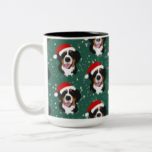KerstBernese Mountain Dog Tweekleurige Koffiemok (Links)