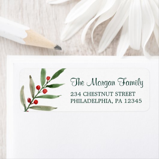 KerstBerries Retouradreslabels Etiket (Insitu)