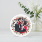 KerstBerry Wreath | Ronde kaart (Staand voorkant)