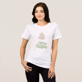 Kerstbes Kerstklok Tri-Blend Shirt (Voorkant volledig)