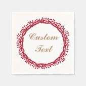 Kerstbes krans aangepaste cocktail servetten (Voorkant)