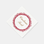 Kerstbes krans aangepaste cocktail servetten (Hoek)