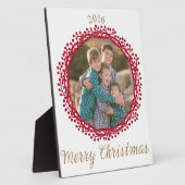 kerstbes met aangepaste fotoplaque fotoplaat (Zijkant)