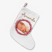 kerstbes met foto's kleine kerstsok (Voorkant (Hangend))