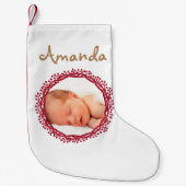 kerstbes met foto's kleine kerstsok (Voorkant)