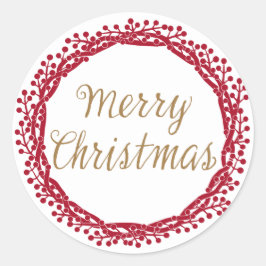 kerstbes met sticker