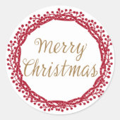 kerstbes met sticker (Voorkant)