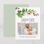 kerstbesparing de datum kaart (Voorkant / Achterkant)