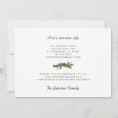 Kerstbessen Bloemen Noel Vakantie Verhuizen Aankondiging (Achterkant)