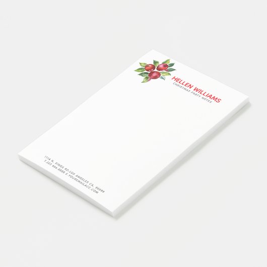 Kerstbessen Boeket Post-it® Notes (Schuin)