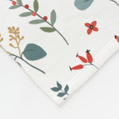 Kerstbessen Botanische Bloemen Gepersonaliseerd Fleece Deken (Hoek)