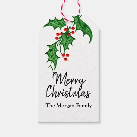 kerstbessen cadeaulabel (Voorkant)