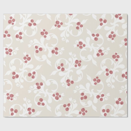 kerstbessen cadeaupapier (Vlak)