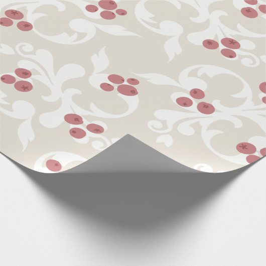 kerstbessen cadeaupapier (Hoek)