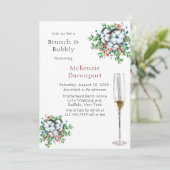 kerstbessen Cotton Brunch en Bubble Kaart (Staand voorkant)