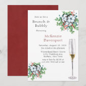 kerstbessen Cotton Brunch en Bubble Kaart (Voorkant / Achterkant)