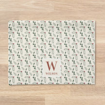 Kerstbessen en blad familienaam
