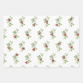 kerstbessen en gesorteerde spoelbakken inpakpapier vel (Voorkant)