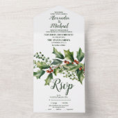 kerstbessen en pijnbruiloft all in one uitnodiging (Binnen)