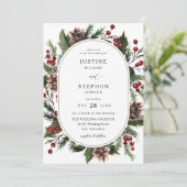 kerstbessen en pijnbruiloft kaart (Staand voorkant)