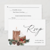 kerstbessen en pine met maaltijd RSVP 2 (Voorkant / Achterkant)