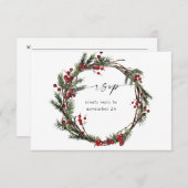 kerstbessen en pine met maaltijd RSVP Wreater (Voorkant / Achterkant)