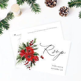 kerstbessen en pine-rode Floral met RSVP 4