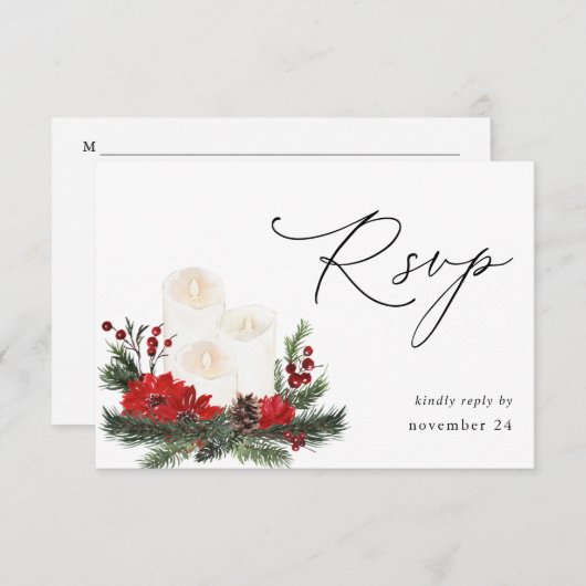 kerstbessen en pine w Meal RSVP 3 (Voorkant / Achterkant)