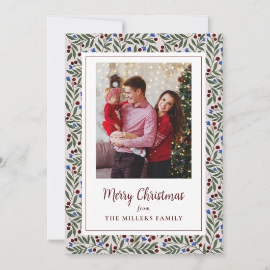 kerstbessen feestdagenkaart (Voorkant)