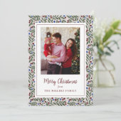 kerstbessen feestdagenkaart (Staand voorkant)