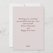 kerstbessen feestdagenkaart (Achterkant)