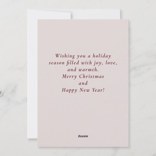 kerstbessen feestdagenkaart (Achterkant)