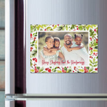 Kerstbessen & Groene Foto Magnetische Kaarten