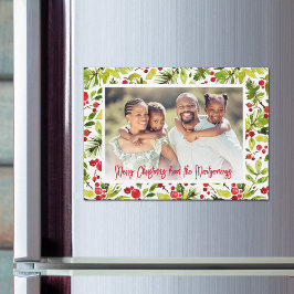 Kerstbessen & Groene Foto Magnetische Kaarten