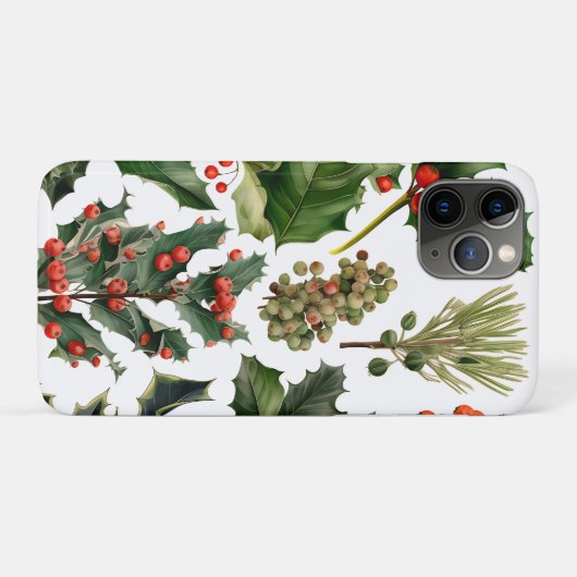 Kerstbessen Holly bladeren. Kerstbessen Case-Mate iPhone Case (Achterkant (horizontaal))