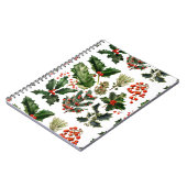 Kerstbessen Holly bladeren. Kerstbessen Notitieboek (Linkerzijde)
