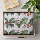 Kerstbessen Holly bladeren. Kerstbessen Tissuepapier