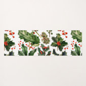 Kerstbessen Holly bladeren. Kerstbessen Yogamat (Achterkant (horizontaal))