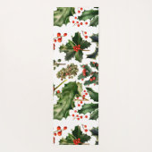 Kerstbessen Holly bladeren. Kerstbessen Yogamat (Achterkant)