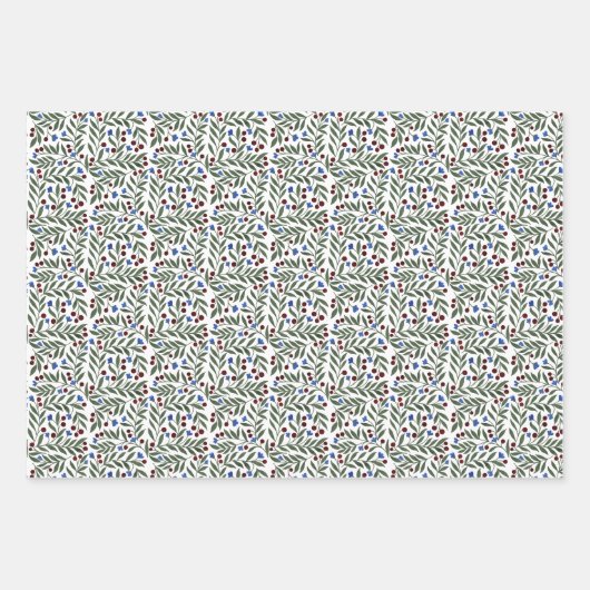 kerstbessen inpakpapier vel (Voorkant 3)