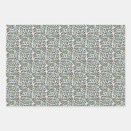 kerstbessen inpakpapier vel (Voorkant 2)